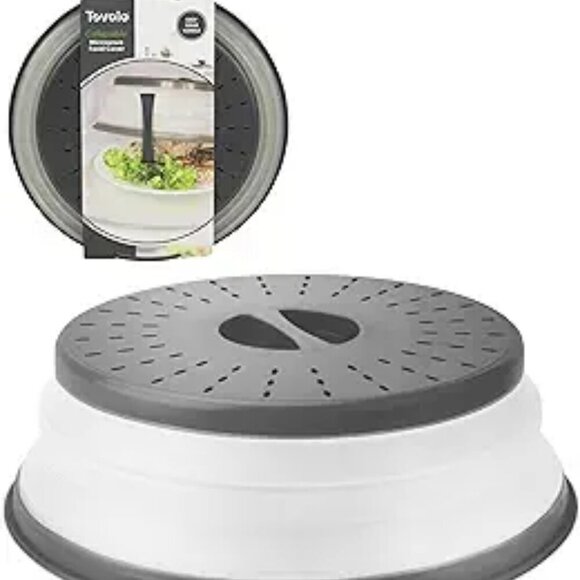 Microwave Splatter Cover for Food Medium Charcoal Collapsible & Vented Guard Lid - Picture 7 of 7